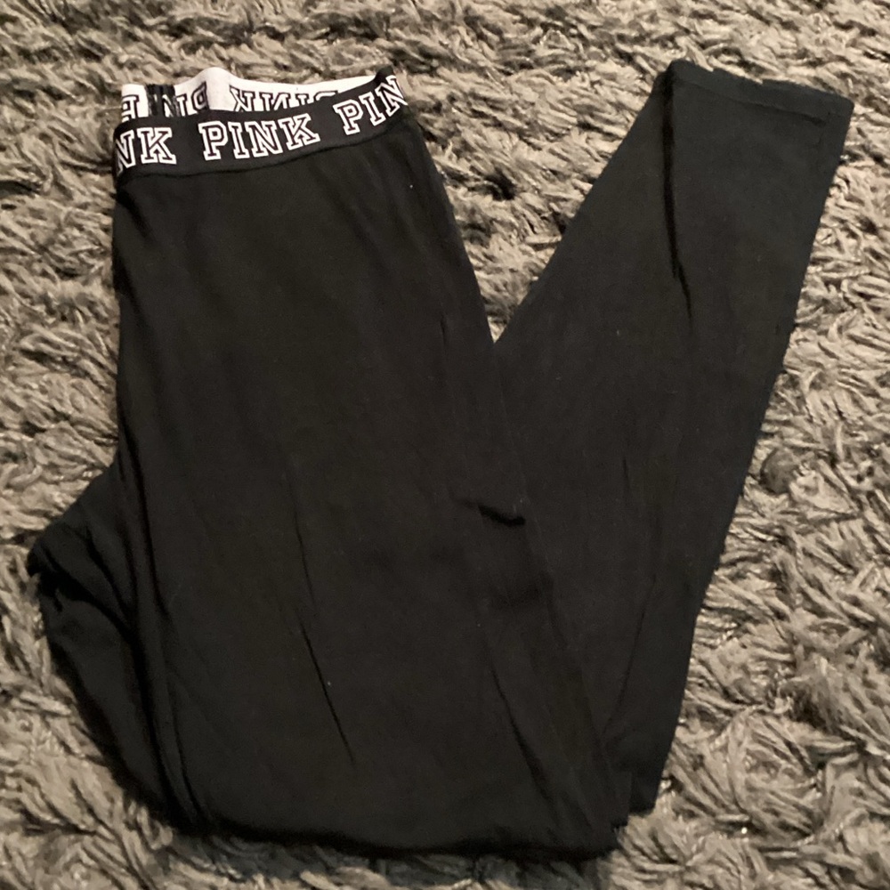 PINK Victoria's Secret thin lightweight Black Leggings